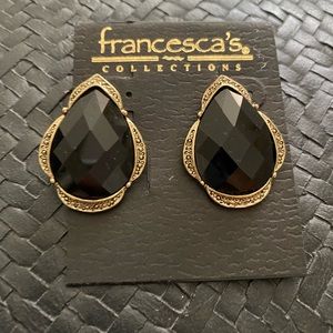 Black stud earrings